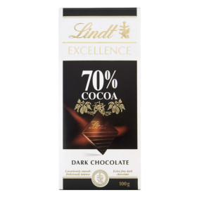 Lindt Excellence Intense Dark 70%Cocoa Chocolate 100Gm