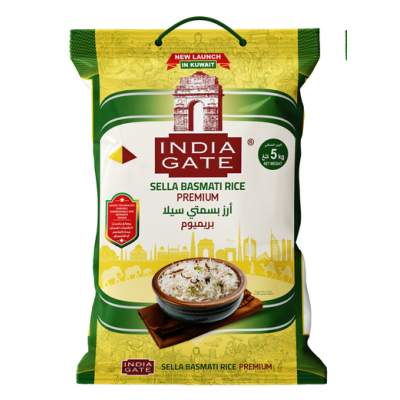 India Gate Sella Basmati Rice Poly Bag 5Kg
