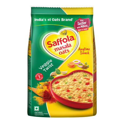 Saffola Bajra And Jowar Veggie Twist Masala Oats 500Gm