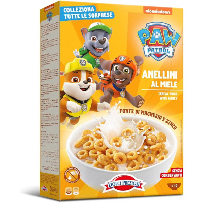 Cerealitalia Paw Patrol Cereal Rings With Honey 300Gm
