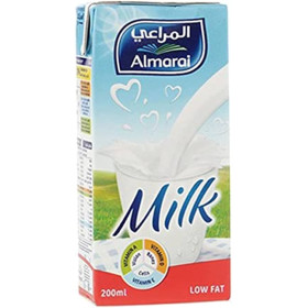 حليب السهل المعقم قليل الدسم من المراعي 200 مل