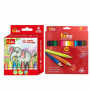 Funbo 24‑Color Pencils + 12 Jumbo Crayons Set