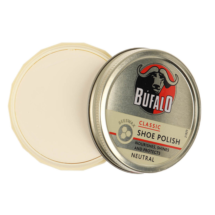 Bufalo Neutral Wax Shoe Polish, 75 ml