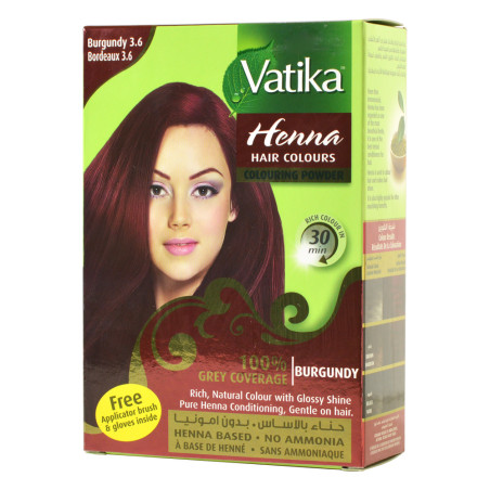 Dabur Vatika Burgundy Hair Color Powder 60G