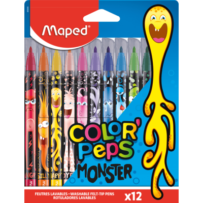 Maped Black Monster 12 Colors Color Pencils 1Pc