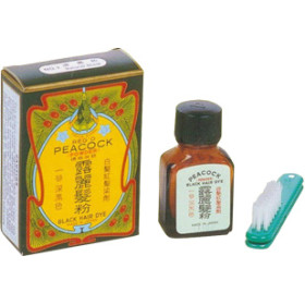 Peacock Black Hair Dye Powder 6G