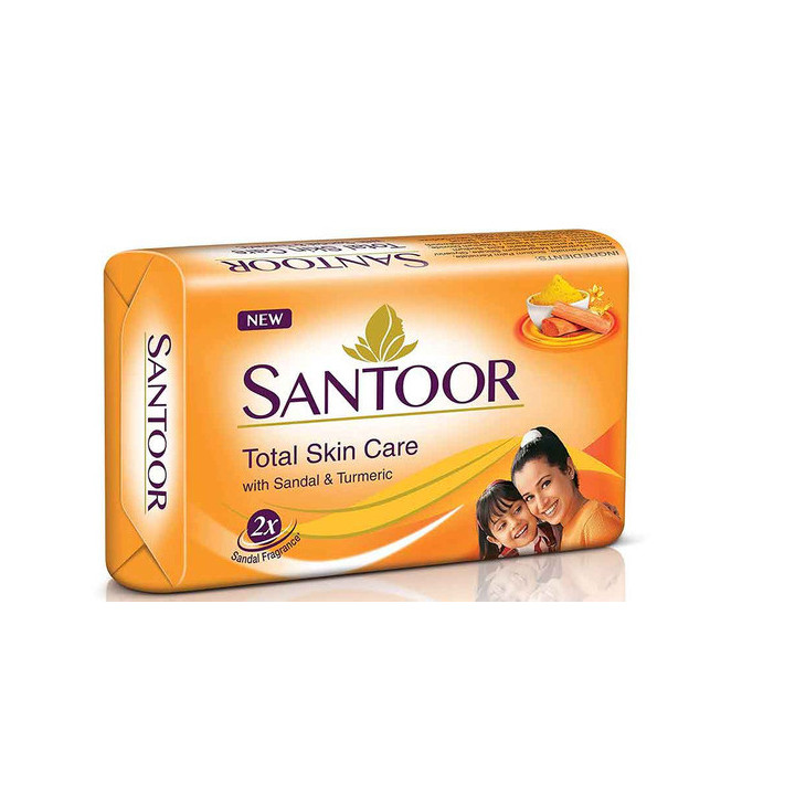 Santoor Sandal and Turmeric Soap, 175 g