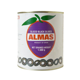 Almas Sliced Black Olive 1560G