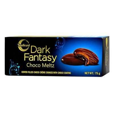 Sunfeast Choco Meltz Dark Fantasy Cookies 75G