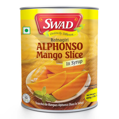 Swad Ratnagiri Alphonso Mango Slice In Syrup 850G