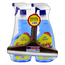 Easy Glass Cleaner with Wiper, 2 pcs, 650 ml