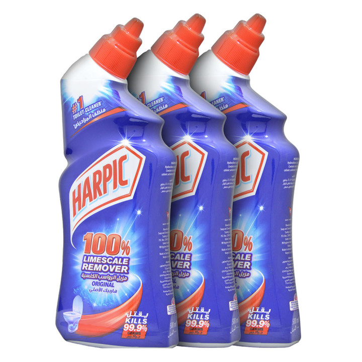 Harpic Blue Original Toilet Cleaner Combo, 3 × 500 ml