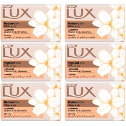 Lux Radiant Skin Jasmine Soap Special Pack, 6 × 170 g