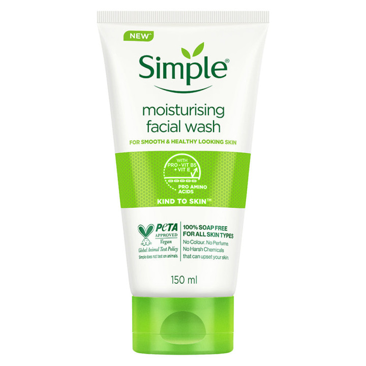 Simple Moisturising Facial Wash, 150 ml